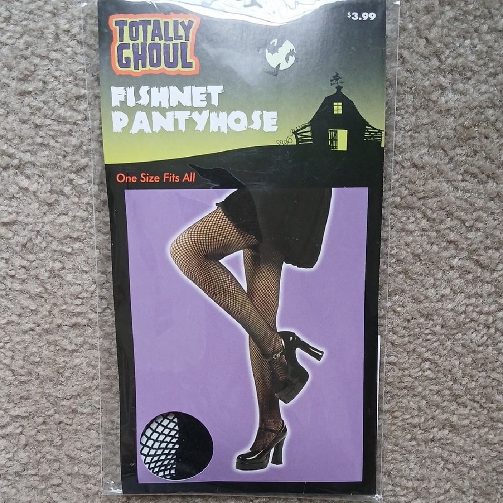 Totally Ghoul Fishnet Pantyhose